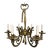 Brass Tassel Chandelier, Six Arms, Hollywood Regency Design For Sale