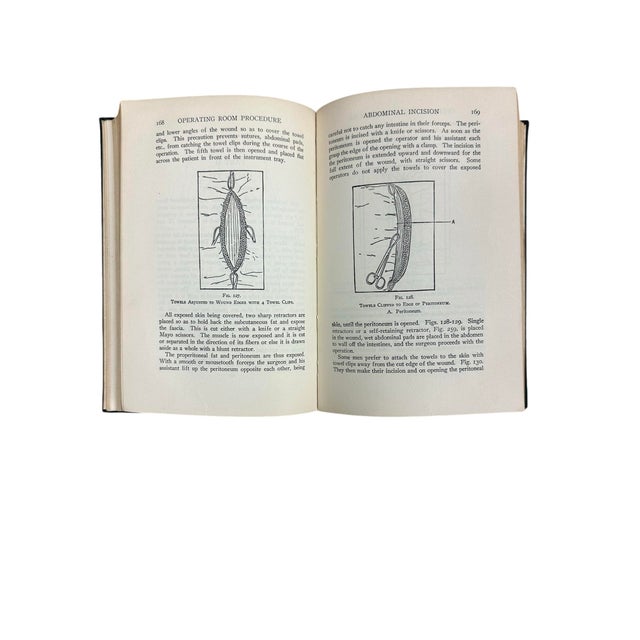 Paper 1942 Operating Room Procedures Medical Book Hardcover For Sale - Image 7 of 12