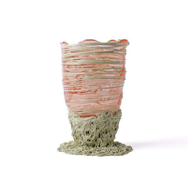 Spaghetti Vase in Clear Light Ruby by Gaetano Pesce for Fish Design For Sale - Image 9 of 9