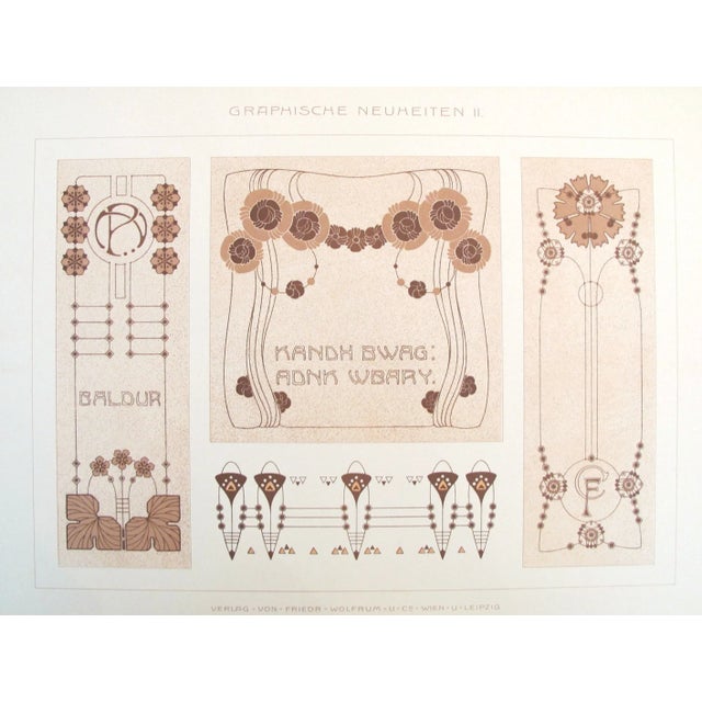 Traditional German Decorator Prints C1900 - Sepia Floral S/2 For Sale - Image 3 of 4