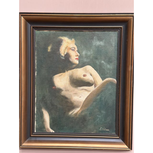 Erix, Nude Female Study, Oil Painting on Panel, Framed For Sale - Image 9 of 18