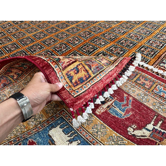 Hand-Knotted Afghan Sultanabad Chobi Wool Area Rug - 8'11" X 12'0" For Sale - Image 13 of 13