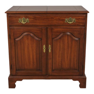 Henkel Harris Cherry Flip Top Server Cabinet For Sale