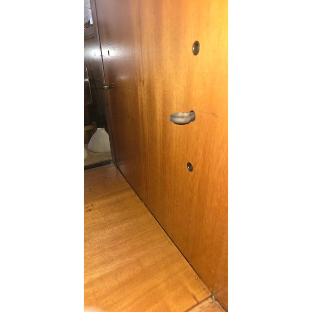 1950s Frank Guille for Kandya 611 2 Sided Room Divider Wrought Iron Frame W/ Wood Cubbies and Open Shelving. No Label For Sale - Image 17 of 18