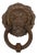 Antique Bronze Lions Head Door Knocker, 1880s For Sale