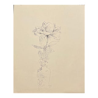 1965 Neil Meitzler Rose Still Life For Sale