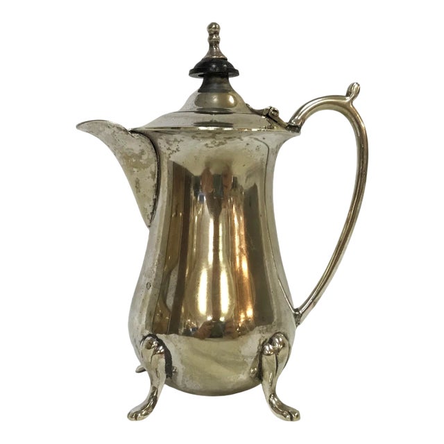 Vintage Silverplate Footed Mini Teapot For Sale
