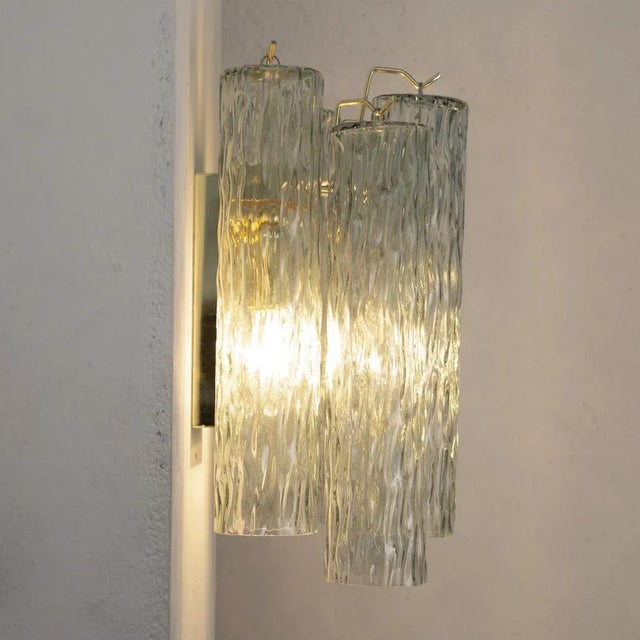 Metal Italian Wall Light with Murano Glass, 1990s For Sale - Image 7 of 9