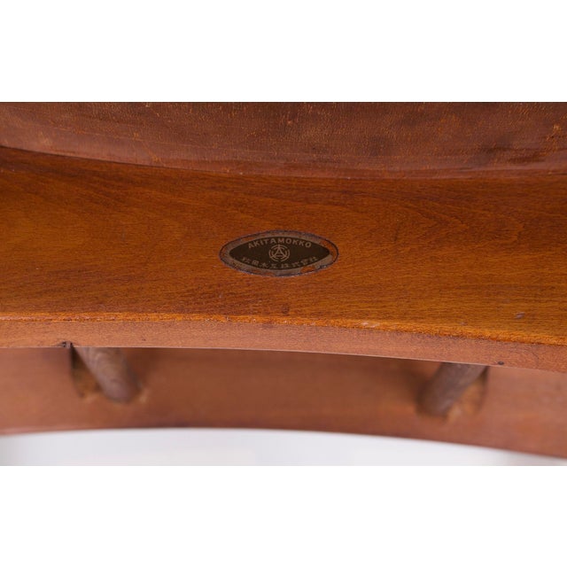 Beige Stools by Isamu Kenmochi for Akita Mokko, 1960s, Set of 2 For Sale - Image 8 of 11