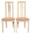 Italian Modern Cream Lacquered High Back Side Chairs or Dining Chairs, Pair For Sale