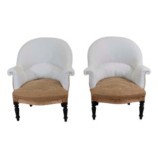 Pair of 19th Century French Chairs, Ready to Upholster For Sale