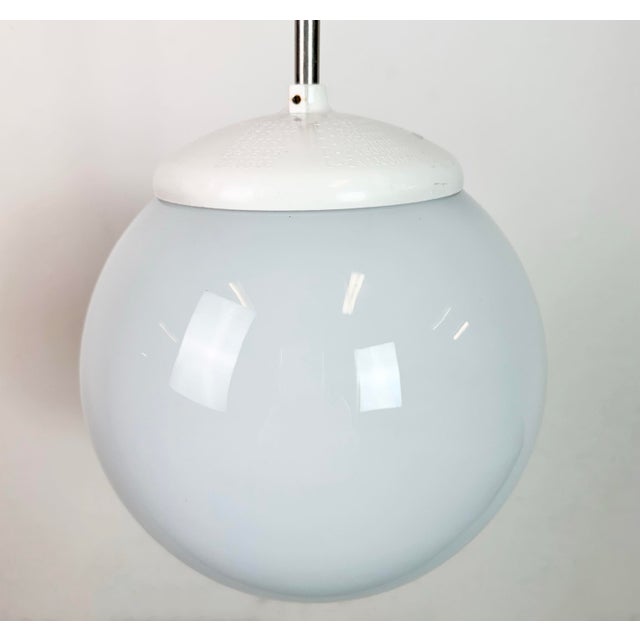 Mid-Century Modern Vintage Chandelier with Milk Glass from Elektrosvit, 1960s For Sale - Image 3 of 12