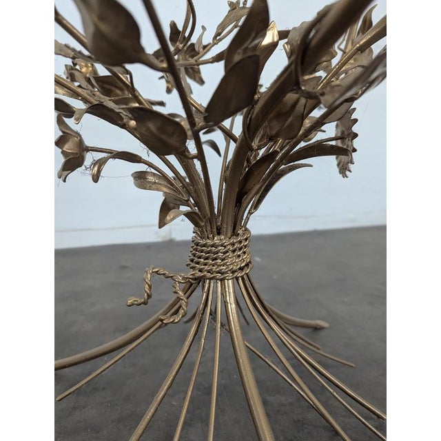 Brass and Glass Coffee Table in the style of Hans Kogl For Sale - Image 6 of 7