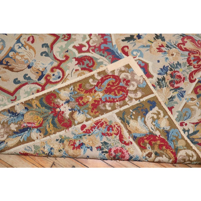 Mid 19th Century Zabihi Collection Dramatic English Needlepoint - 7'7" x 16'3" For Sale - Image 11 of 12