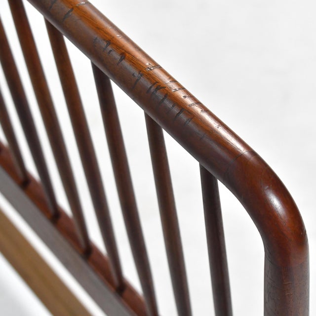 Brown Early 20th Century Danish Teak Headboard For Sale - Image 8 of 9