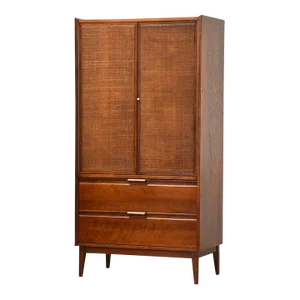 1960s American of Martinsville Walnut Armoire Dresser
