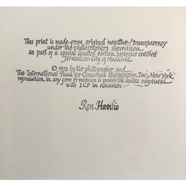 Ron Havilio, Vintage Silver Gelatin Photograph Wallscape, Jerusalem Architectural Photo, 1973 For Sale - Image 4 of 7