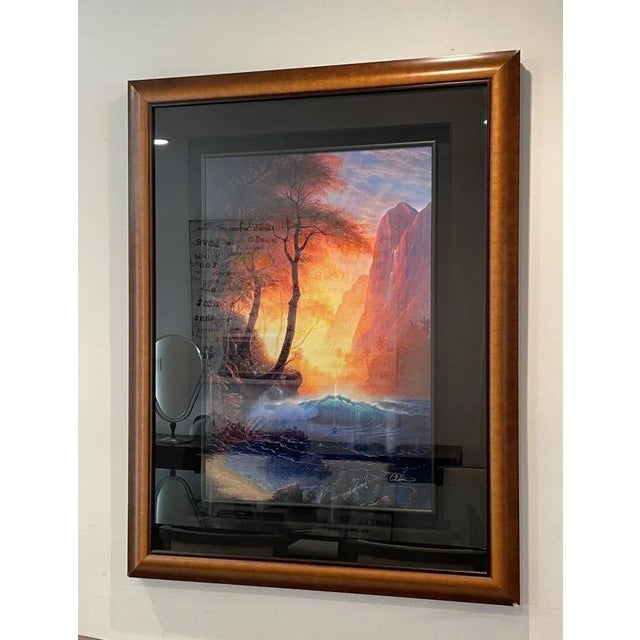 1990s "The Illumination" Contemporary Tonalist Landscape Numbered Lithograph by Christian Lassen, Framed For Sale - Image 11 of 13