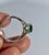 1.3 Carat Cushion Cut Emerald and 1.2 Carat Diamond Ring 14 Karat White Gold For Sale - Image 13 of 18
