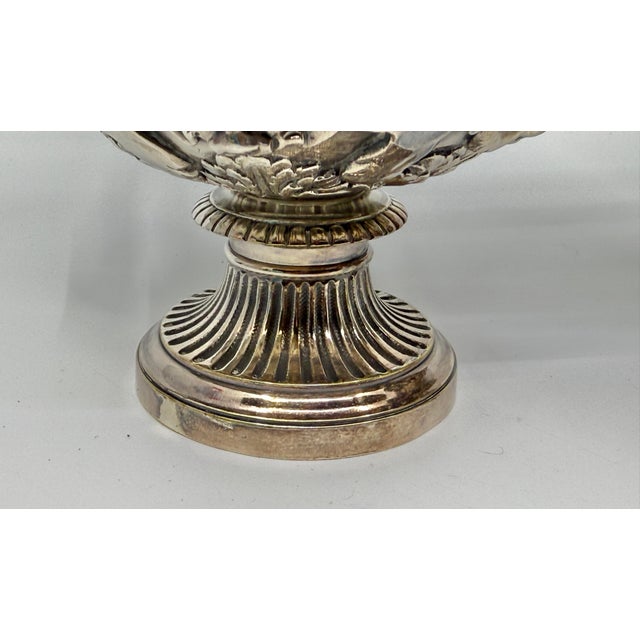 Pair 19th Century Grand Tour Neo Classical Silver Plated Warwick & Albani Urns For Sale - Image 15 of 18