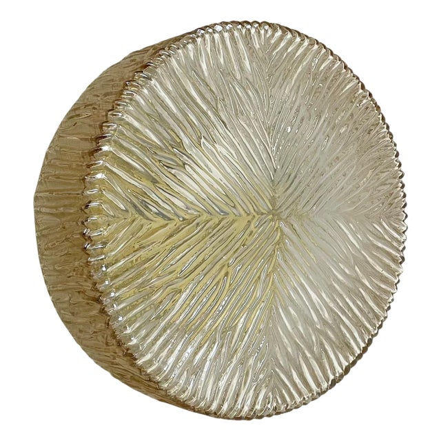 Amber Textured Wall Light by Helena Tynell from Glashütte Limburg, 1960s For Sale