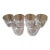 Antique Hampton by Imperial Glass Set 6 Vintage Crystal Tumbler Glasses For Sale