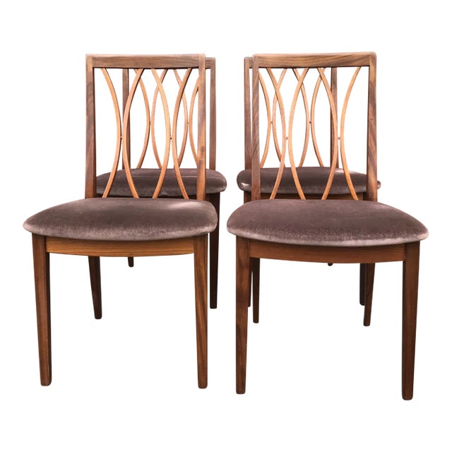 Vintage Danish Modern Style Dining Chairs - Set of 4. Uk Import For Sale
