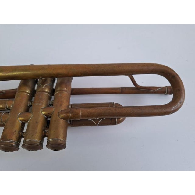 Metal Brass Cornet in Flugelhorn Form from French J. Gras, 1940s For Sale - Image 7 of 18