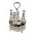Late 18th Century Georgian Sterling Silver Cruet Set – Peter & Ann Bateman – London 1793 – Complete With 4 Cut Glass Bottles” For Sale