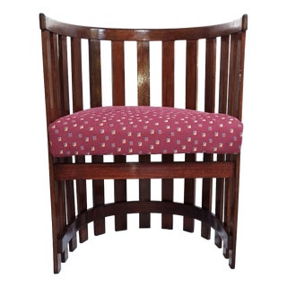 Barrel Chair by Wlihelm Schmidt for Prague Rudniker, 1903 For Sale