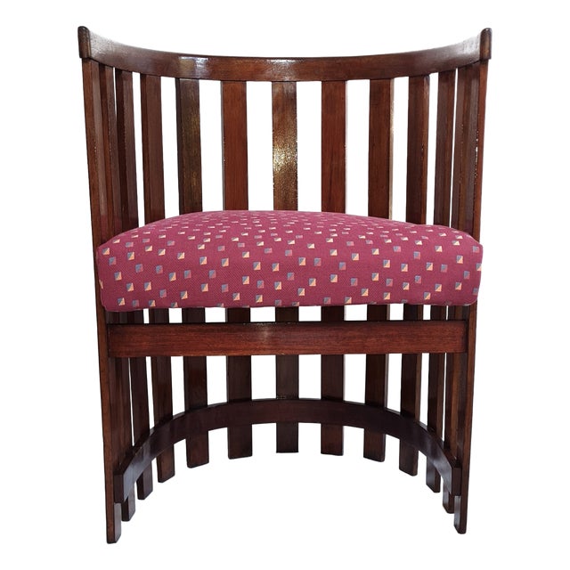 Barrel Chair by Wlihelm Schmidt for Prague Rudniker, 1903 For Sale