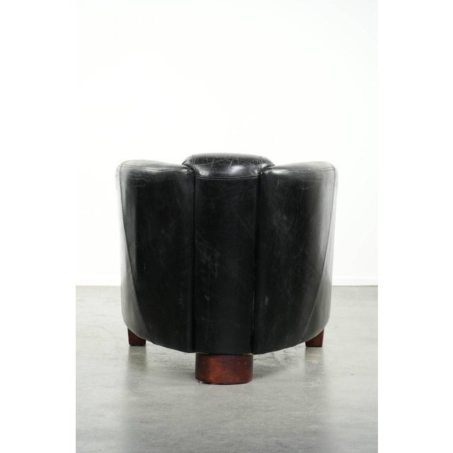 Vintage Club Chair in Cowhide Leather For Sale - Image 4 of 13