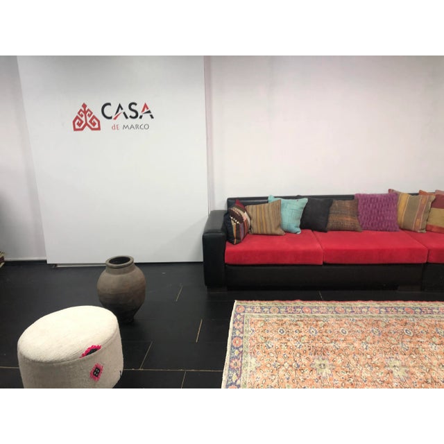 Tangerine 1960s Turkish Ethnic Area Rug For Sale - Image 8 of 11