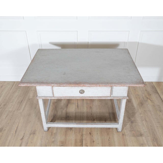 19th Century Swedish Country Pine Table with Drawer, circa 19th Century For Sale - Image 5 of 8