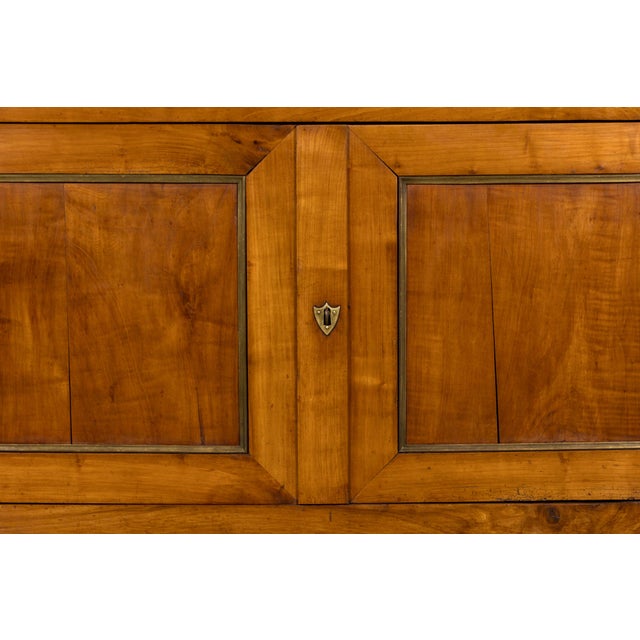 Wood Early 19th Century French Louis XVI Walnut Buffet With Marble Top For Sale - Image 7 of 18