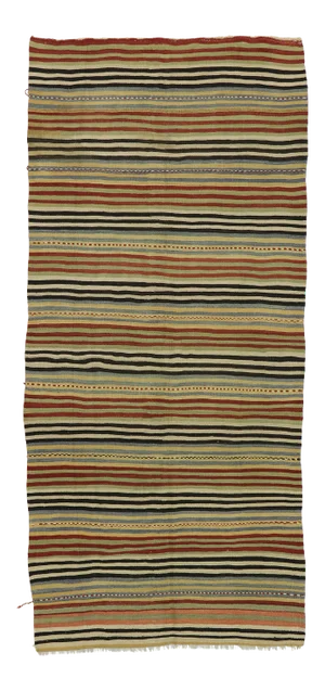 Vintage Turkish Kilim Runner Rug - 04'10 X 10'05