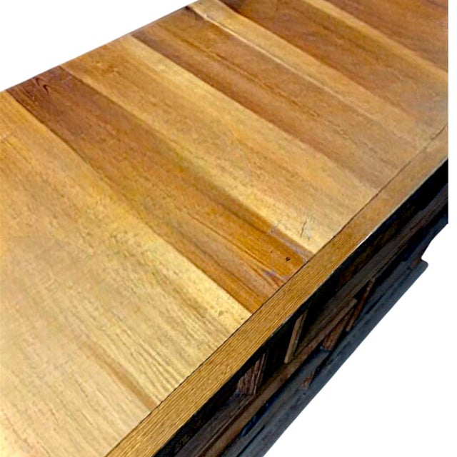 Wood Mexican Rustic Santa Fe Style Planked Ponderosa Pine Low Boy Chest of 8 Drawers Drawers For Sale - Image 7 of 16