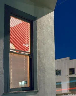 Contemporary Night Photograph "Red Walls" by John Vias