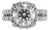 Ladies 14k White Gold Halo Accented Lab Grown Diamond Engagement Ring, Size 5.5 For Sale