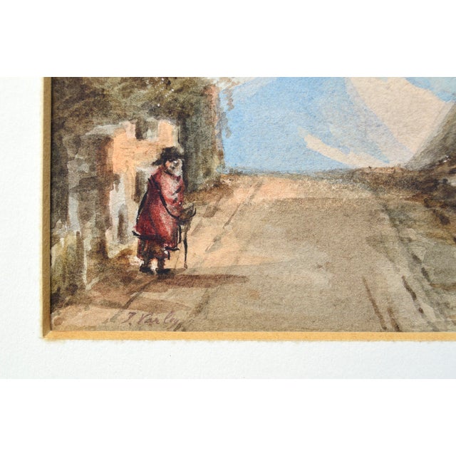 Impressionist Impressionist Pen and Ink Illustration Castle Ruins Landscape John Varley Jr For Sale - Image 3 of 6