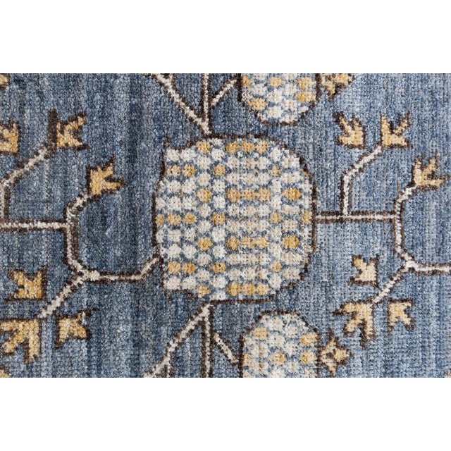 Textile Traditional-Style Samarkand Floral Ivory Rug "Oriflora" by Doris Leslie Blau For Sale - Image 7 of 9