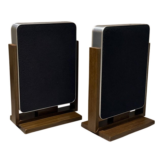 Pair of Bertagni Electroacoustic System (Bes) Geostatic Speakers Mid-Century For Sale