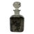 Antique Art Deco Sterling Silver Overlay Floral Glass Liquor Decanter For Sale