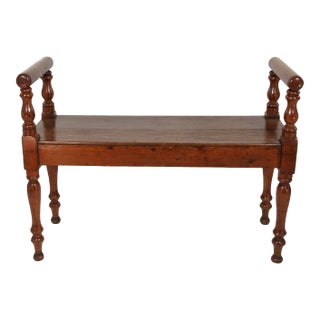 Late Victorian Mahogany Window Bench With Raised Arms English, Circa 1890 For Sale