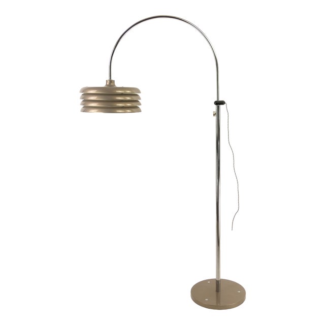 Height Adjustable Floor Lamp in Chrome from Borsfay, 1970s For Sale