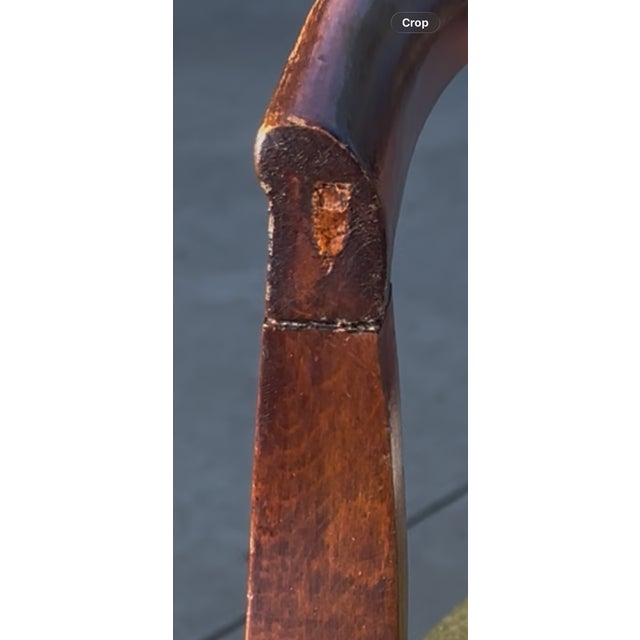 Petite Scale Mid-Century Italian Walnut Horseshoe Rail Back Armchairs - A Pair For Sale - Image 16 of 18