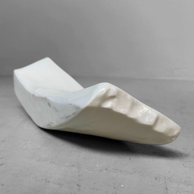 Japanese Minimalist Modernist Ceramic Ikebana Vase, 1980s For Sale - Image 6 of 18