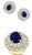 Chantecler 12 Ct Sapphire 22 Ct Diamond VS/E-F Color Ring & Earring Set 18 KYG For Sale - Image 10 of 18
