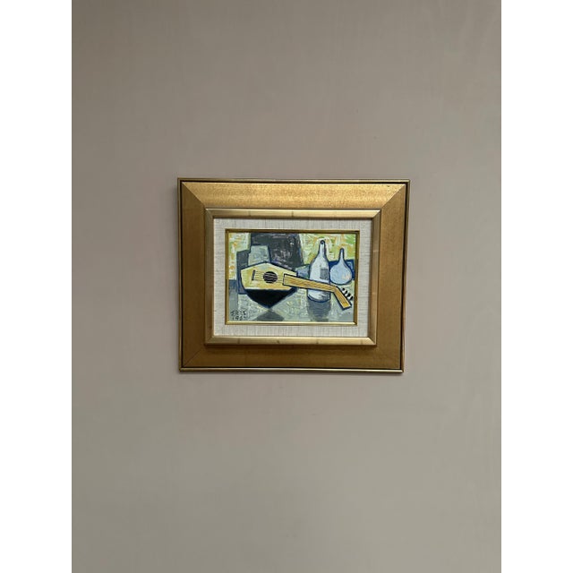 Arnold Eres, Still Life with Lute, 1950s, Oil on Panel, Framed For Sale - Image 4 of 12