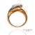 White 18k Solid Rose Gold Black and White Natural Diamond Ring For Sale - Image 8 of 10